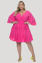 Vestido Plus Size Transpassado Pink