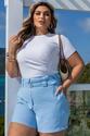 T-shirt Plus Size Canelada Branca