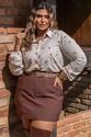 Conjunto Plus Size Jaqueta E Short Saia