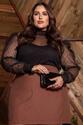 Blusa Plus Size Pipoca Preto