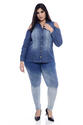 Camisa Jeans Plus Size Vazada