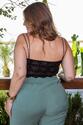 Cropped Plus Size Renda Preto