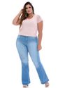 Calça Feminina Jeans Flare Plus Size