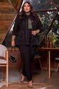 Conjunto Plus Size Jaqueta e Calça Pespontados