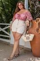 Blusa Ciganinha Plus Size Jasmim Rosa
