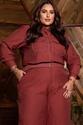 Conjunto Plus Size Pesponto Telha