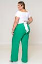 Conjunto Plus Size Cropped e Pantalona Verde