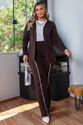Conjunto Plus Size Blazer e Calça Moletinho - Marrom