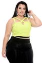 Top Cropped Plus Size Verde Neon