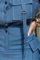 Conjunto Plus Size Bolsos Cargo Pesponto Azul