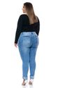 Calça Jeans Plus Size Cigarrete Barra Italiana