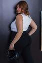 Conjunto Plus Size Blazer e Calça Moletinho Preto