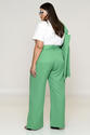 Calça Pantalona Plus Size Verde Alfaiataria
