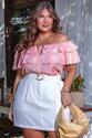 Blusa Ciganinha Plus Size Rosa