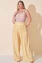 Conjunto Plus Size Blusa e Calça Amarelo