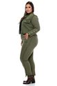 Jaqueta Plus Size Desfiada Verde Militar