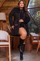 Conjunto Plus Size Casaco Utilitario e Saia