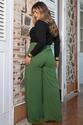 Blusa Plus Size Canelada Com Pregas Preta