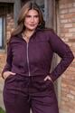 Jaqueta e Regata Plus Size em Suede