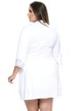 Robe Plus Size Branco com Renda