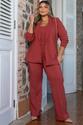 Calça Plus Size Alfaiataria Bergamo Telha