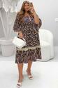 Vestido Plus Size Tigrado - Estampado