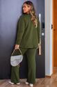 Conjunto Plus Size Blazer e Calça Moletinho Verde