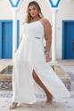 Vestido Plus Size Bordado Off White