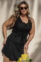 Conjunto Plus Size Linho Com Elastano Preto