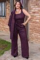 Jaqueta e Regata Plus Size em Suede