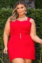 Conjunto Plus Size Alfaiataria Vermelho