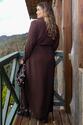 Chemise Plus Size Com Cinto Marrom
