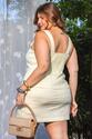Conjunto Plus Size Botoes Orgânico Amarelo