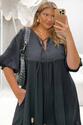 Vestido Plus Size Boho Preto