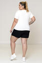 T-shirt Plus Size Básica Lisa Off White