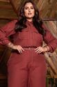 Conjunto Plus Size Pesponto Telha