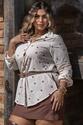 Camisa Plus Size Bordado Eletrônico