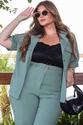 Conjunto Plus Size Calça e Camisa Savile Verde