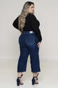 Calça Plus Size Pantacourt Modeladora Jeans