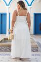 Vestido Plus Size Bordado Off White