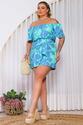 Conjunto Plus Size Rayon Bamboo Azul