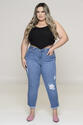Calça Plus Size Cropped Modeladora Jeans