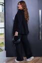 Conjunto Plus Size Blazer e Calça Moletinho Preto