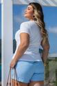 T-shirt Plus Size Canelada Branca