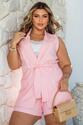 Conjunto Plus Size Max Colete e Saia Short