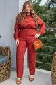 Conjunto Plus Size Jaqueta e Calça Telha