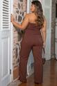 Conjunto de Blazer e Cropped Alfaiataria Marrom
