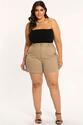 Short Plus Size Cargo Bege