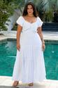Vestido Plus Size Rainha do Sol Branco