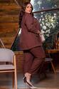 Conjunto Plus Size Jaqueta e Calca Marrom